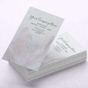 Tarjeta De Visita Light Pale Purple Crystals Salon Spa