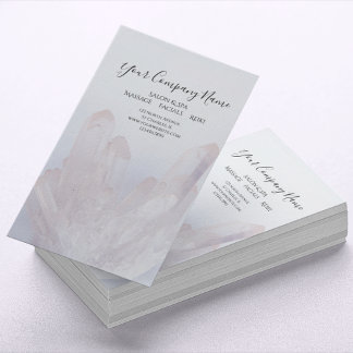 Tarjeta De Visita Light Pale Purple Crystals Salon Spa