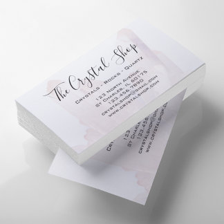 Tarjeta de visita Light Purple Crystal Rock Shop