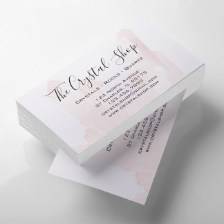 Tarjeta De Visita Light Rubor Pink Crystal Rock