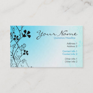 Tarjeta de visita LightBlue Florali