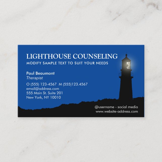 Tarjeta De Visita Lighthouse Business Card (Anverso)