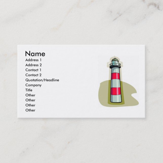 Tarjeta De Visita Lighthouse Business Card (Anverso)