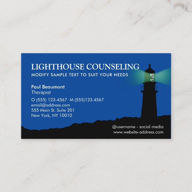 Tarjeta De Visita Lighthouse Business Card (Anverso)