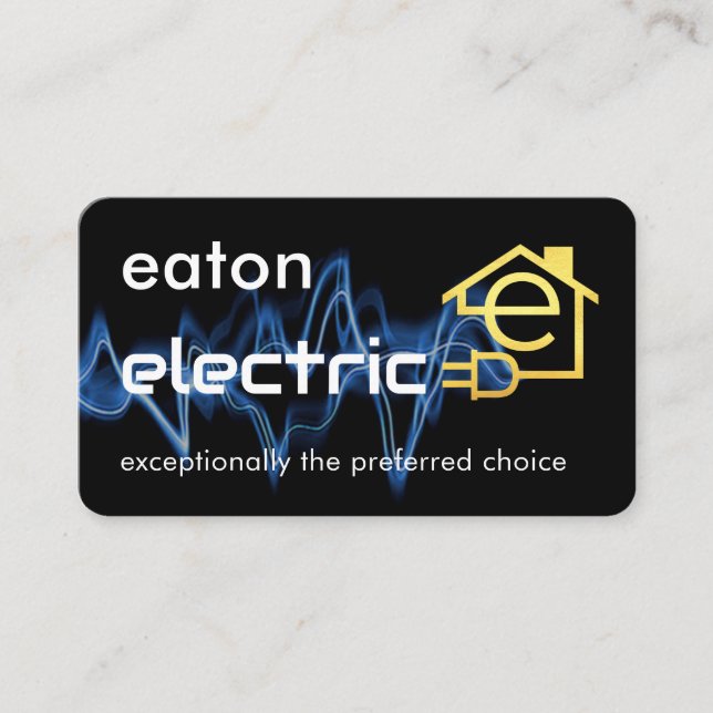 Tarjeta De Visita Lightning Powers Gold Letter-e Circuit Home (Anverso)