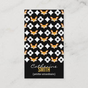 Tarjeta De Visita Lil Foxie - vertical linda Bizcards del modelo del