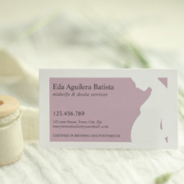 Tarjeta De Visita Lila | Partera Doula Embarazada SILHOUETTE