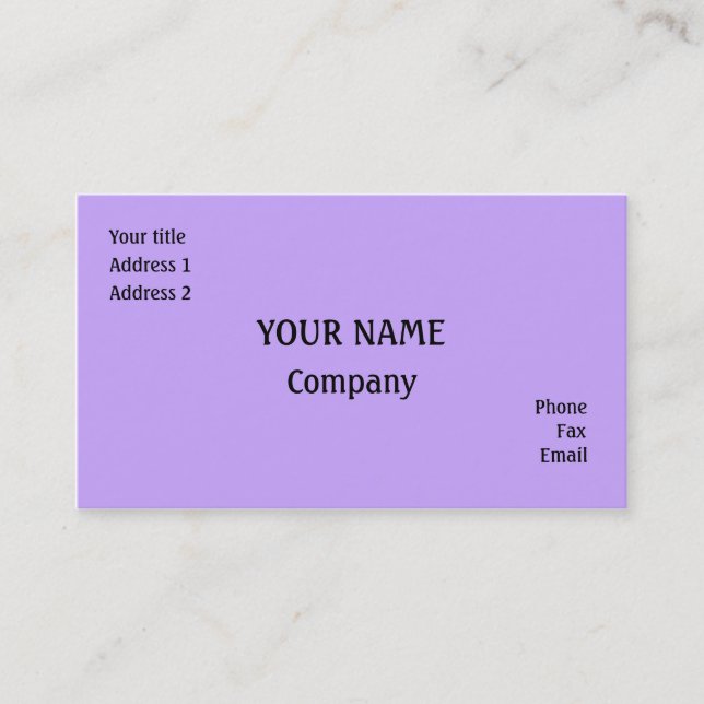 Tarjeta De Visita Lilac (Anverso)