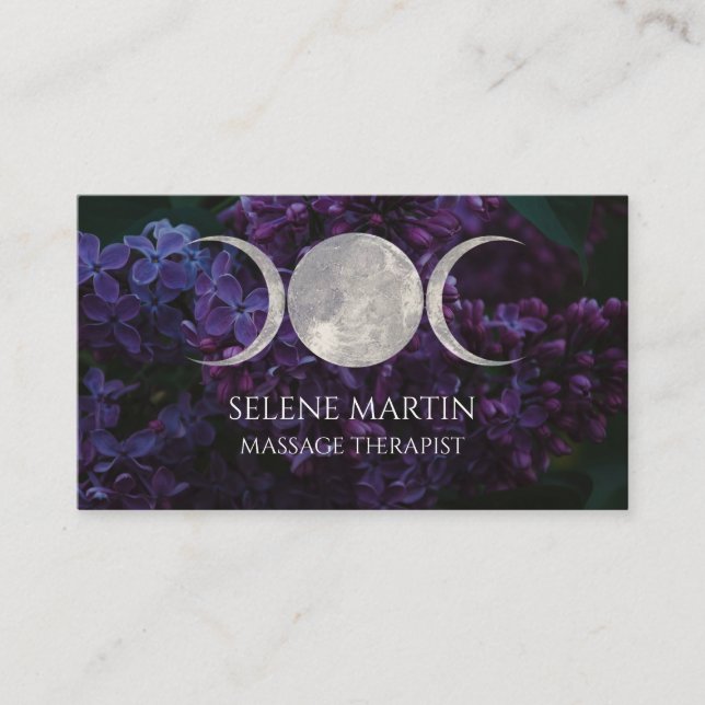 Tarjeta De Visita Lilac and Triple Moon business card (Anverso)