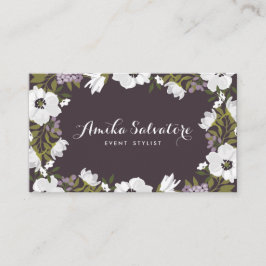 Tarjeta De Visita Lilac Anemone florece floral personalizada