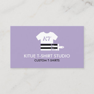 Tarjeta De Visita Lilac Camisetas de color blanco negro Pincel de pi