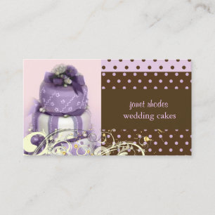 Tarjeta De Visita Lilac/lavanda/pastel de chocolate, panadería