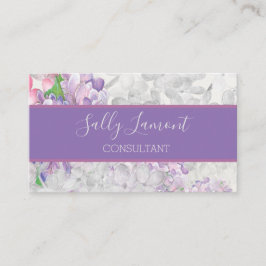 Tarjeta De Visita Lilac Loveliness Floral Business