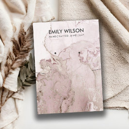 TARJETA DE VISITA LILAC MAUVE AGATE MARBLE NECKLACE STUD PANPLAY