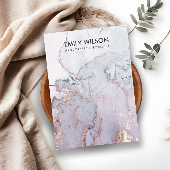 TARJETA DE VISITA LILAC MAUVE BLUE AGATE MARBLE NECKLACE SHPLAY (Subido por el creador)