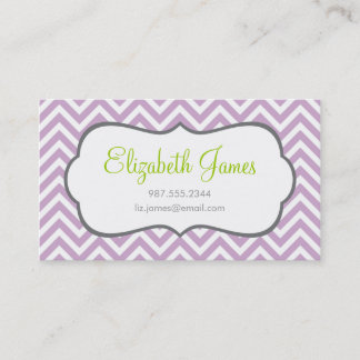 Tarjeta De Visita Lilac Purple Chevron