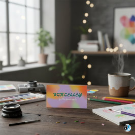 Tarjeta De Visita Lilac Purple colorido Neon Bright Bold Alegre