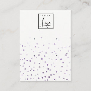 Tarjeta De Visita Lilac Watercolor Confetti 2 Stud Earl Display