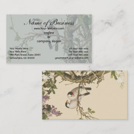 Tarjeta De Visita Lilacs morados y blancos con antigüedades chinas d