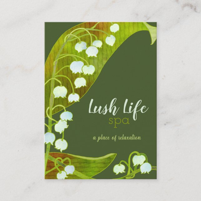 Tarjeta De Visita Lily of the Valley Spa Salon (Anverso)
