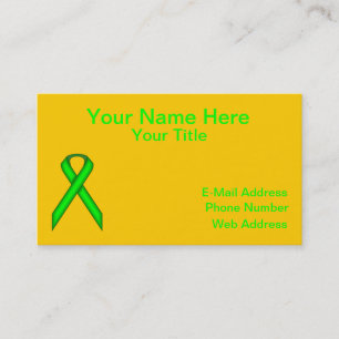 Tarjeta De Visita Lime Green Standard Ribbon por Kenneth Yoncich