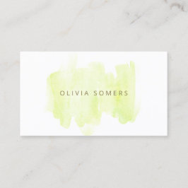 Tarjeta De Visita Lime Green Watercolor