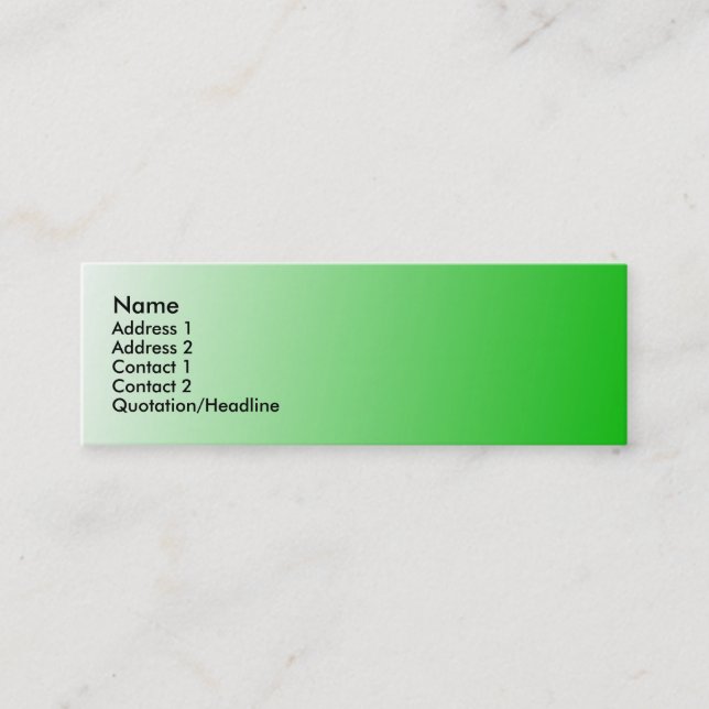 Tarjeta de visita Limegreen (Anverso)