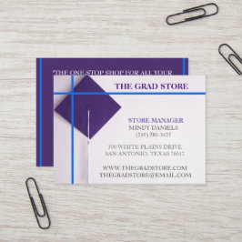 Tarjeta De Visita Límite de graduación púrpura/Administrador de tien