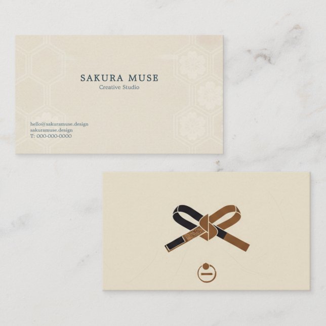 Tarjeta De Visita Limited Edition /Minimal Japanese Business Card  (Anverso / Reverso)
