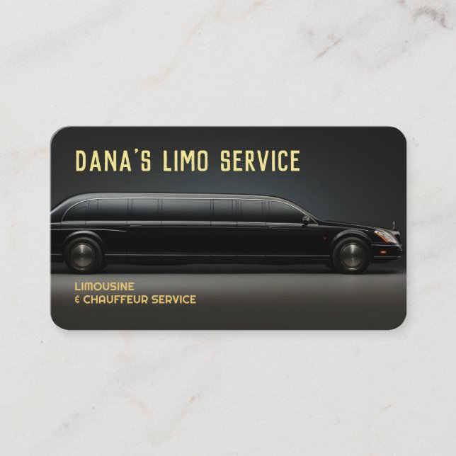 Tarjeta De Visita Limo Limousine Service (Anverso)