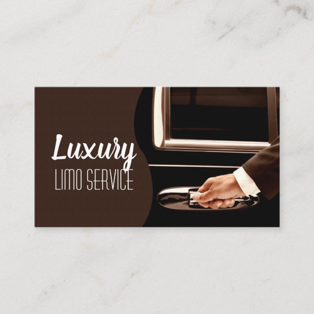 Tarjeta De Visita Limo Service Driver, Cab, Taxi Business Card (Anverso)