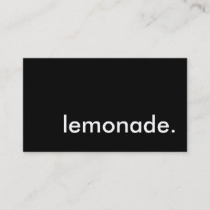Tarjeta De Visita limonada.