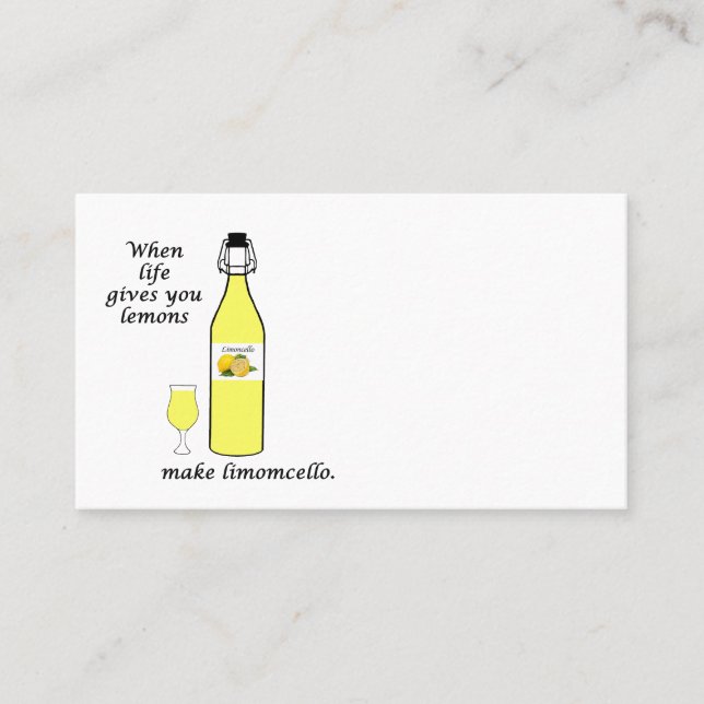 Tarjeta De Visita Limones a Limoncello (Anverso)