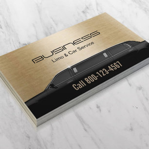 Tarjeta De Visita Limousine Limo & Car Service Modern Gold
