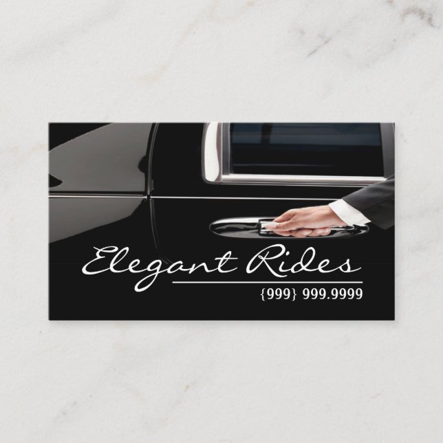 Tarjeta De Visita Limousines Limo Car Services Driver Business Card (Anverso)
