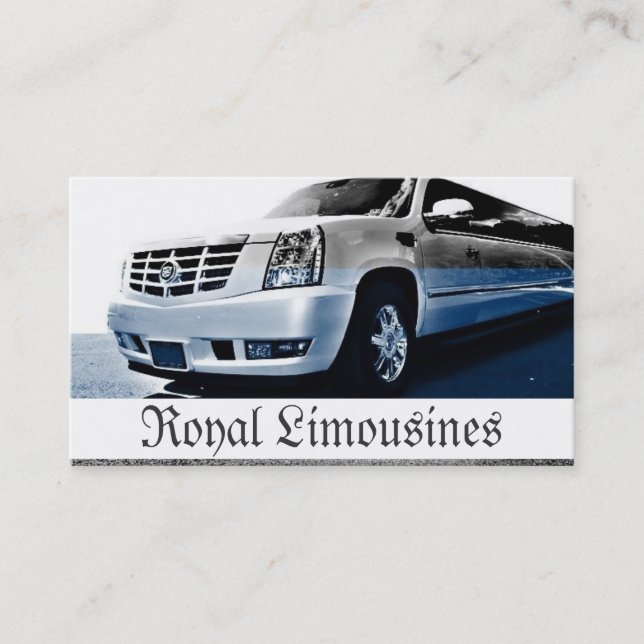 Tarjeta De Visita Limousines, Limo Services, Driver Business Card (Anverso)