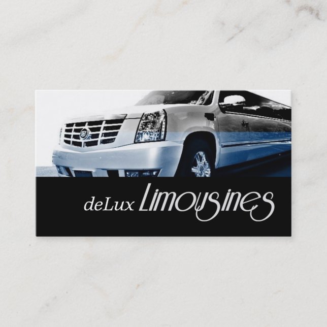 Tarjeta De Visita Limousines, Limo Services, Driver Business Card (Anverso)