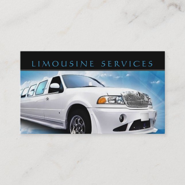 Tarjeta De Visita Limousines, Limo Services, Driver Business Card (Anverso)