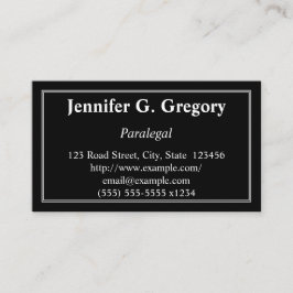 Tarjeta de visita limpia y tradicional del