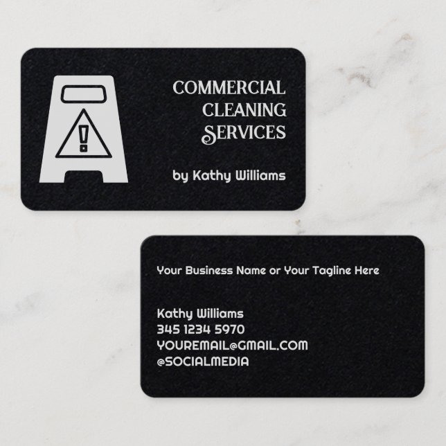 Tarjeta De Visita Limpiador comercial (Anverso / Reverso)