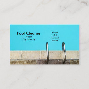 Tarjeta De Visita Limpiador de la piscina