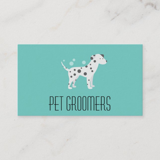 Tarjeta De Visita Limpiador de perros | Mascota Groomer | Servicios  (Anverso)