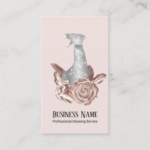 Tarjeta De Visita Limpiador de pulverización floral Rosa de limpiez