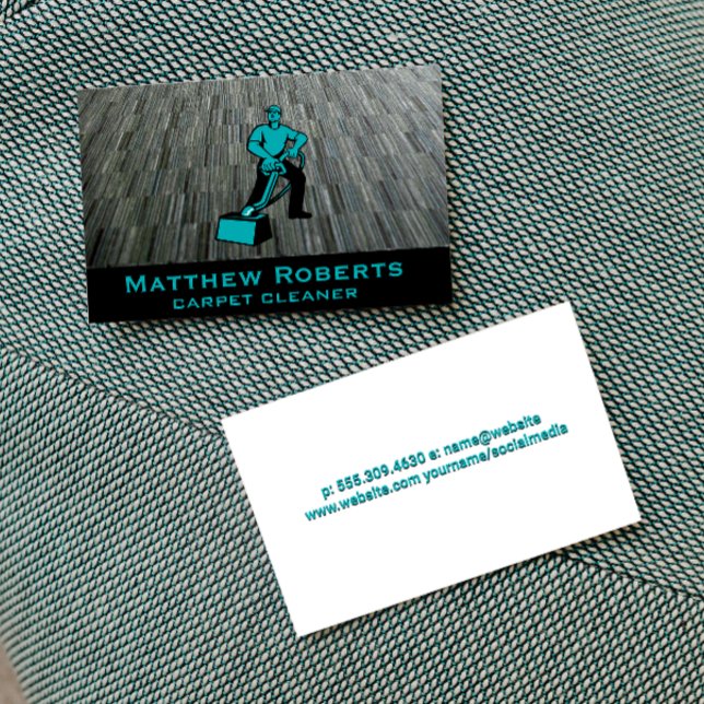 Tarjeta De Visita Limpiador de vapor | Fondo de la alfombra (Subido por el creador)