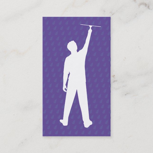 Tarjeta De Visita Limpiador de ventana Sillouette (Anverso)