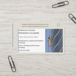 Tarjeta De Visita Limpiador de ventanas de limpieza residencial come