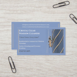 Tarjeta De Visita Limpiador de ventanas de limpieza residencial come