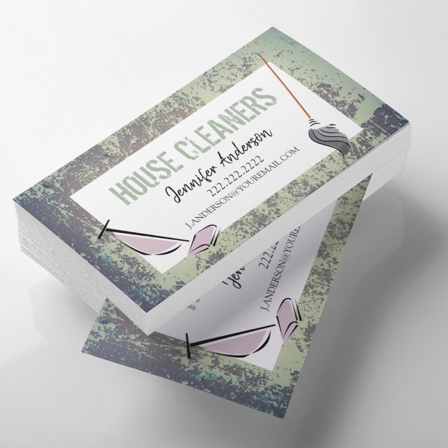 Tarjeta De Visita Limpiador elegante de la casa (Subido por el creador)