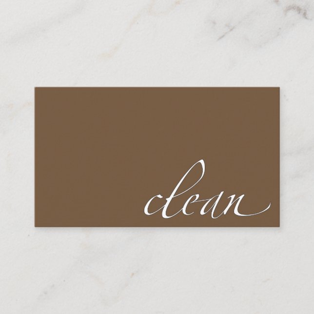 Tarjeta De Visita Limpiador Housecleaning limpio (Anverso)