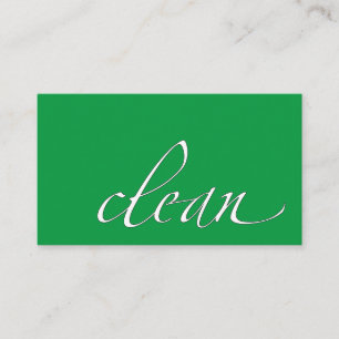 Tarjeta De Visita Limpiador Housecleaning limpio